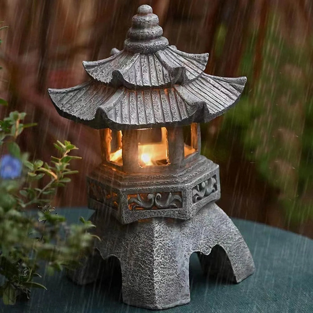 Solar Powered Japanese Pagoda Lantern