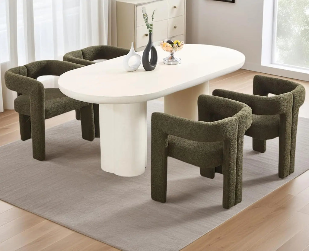 Modern Barrel Dining Chairs Set of 2