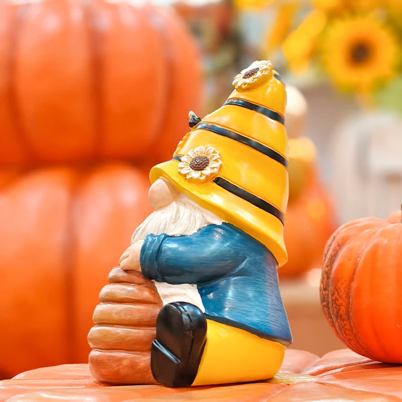 Harvest Festival Fairy Holding Honey Sculpture, Creative Festival Resin Craft, Home Decor Ornament
