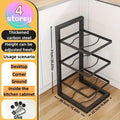 Adjustable Pot Rack Organizer, Stainless Steel Pot Storage Rack