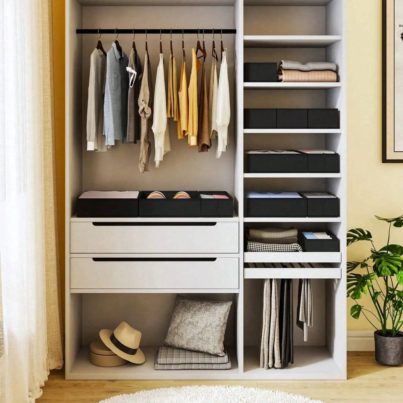 Minimalist Foldable Fabric Storage Box Organizer