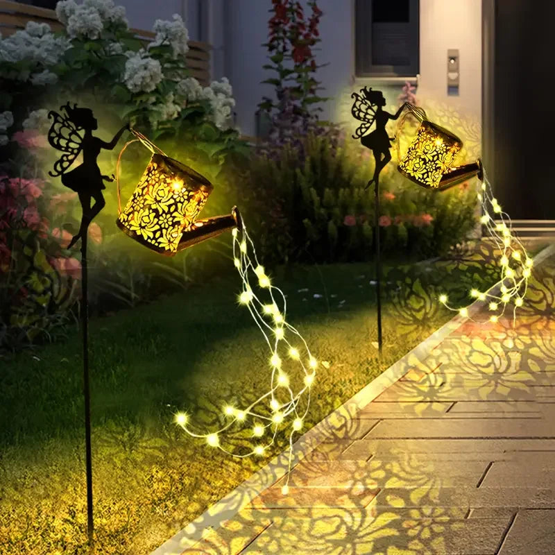 Solar Fairy Watering Can Lights