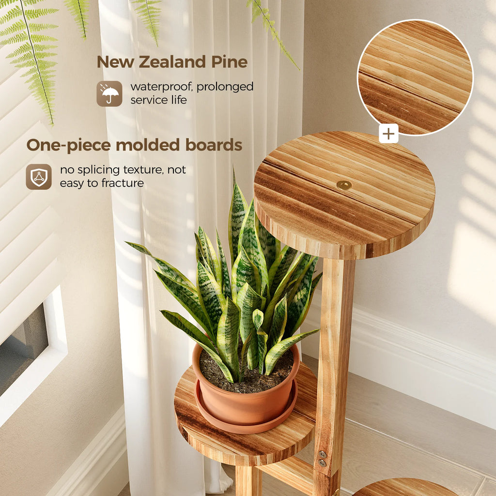 4 Tier Wood Plant Stand