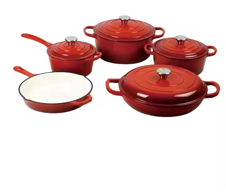 Kitchen Enameled Dutch Oven Cast Iron Cookware
