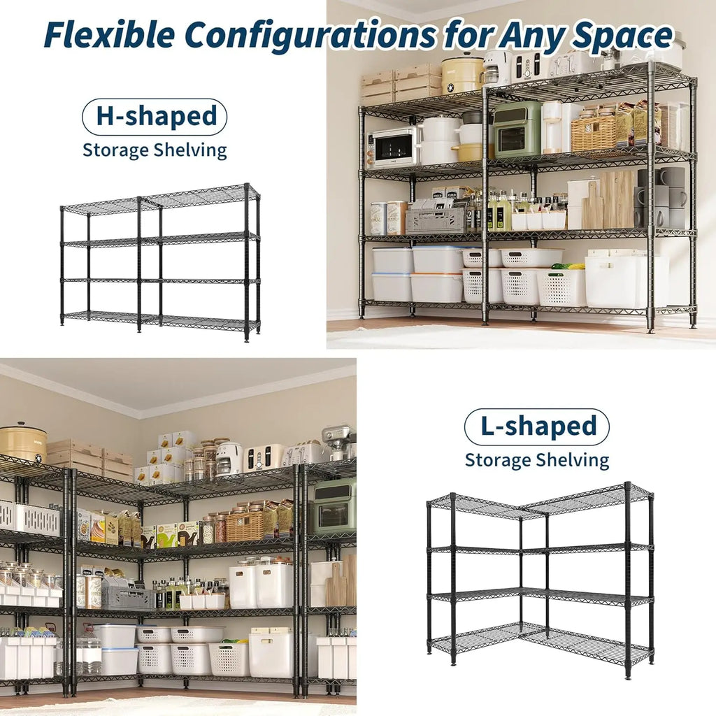 Heavy Duty Storage Shelves 4/5 Tiers Metal Shelving Unit