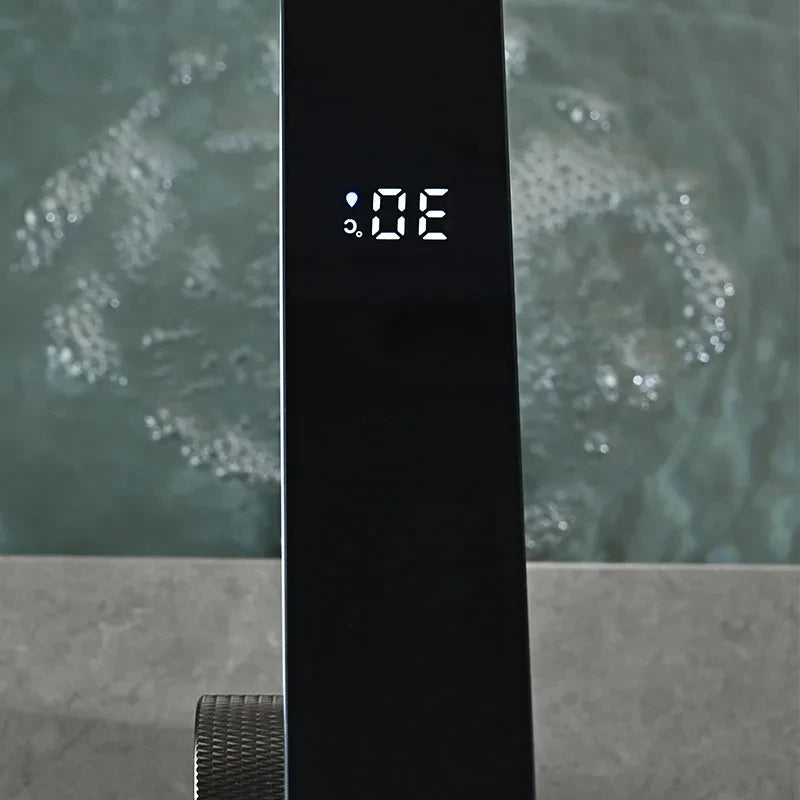 Digital Display Bathroom Basin Faucet Intelligent LED