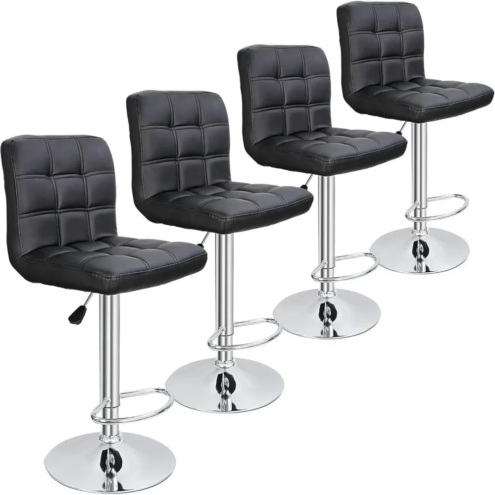 Set of 4 Adjustable Swivel Barstools