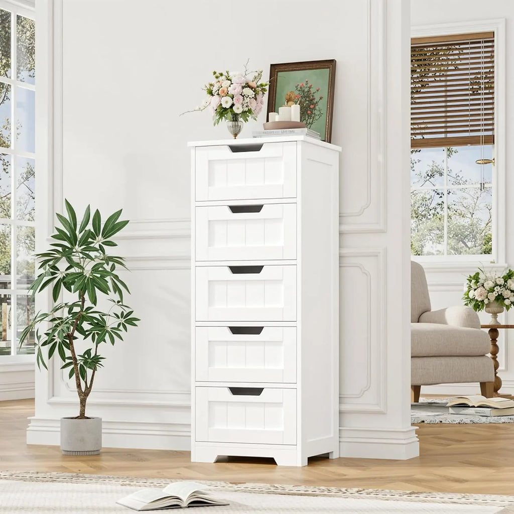 Bathroom Cabinet with 5 Drawers