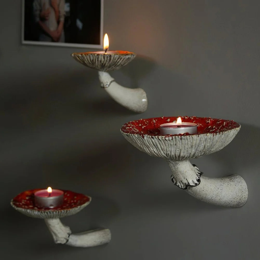 Amanita Shaped Floating Shelf