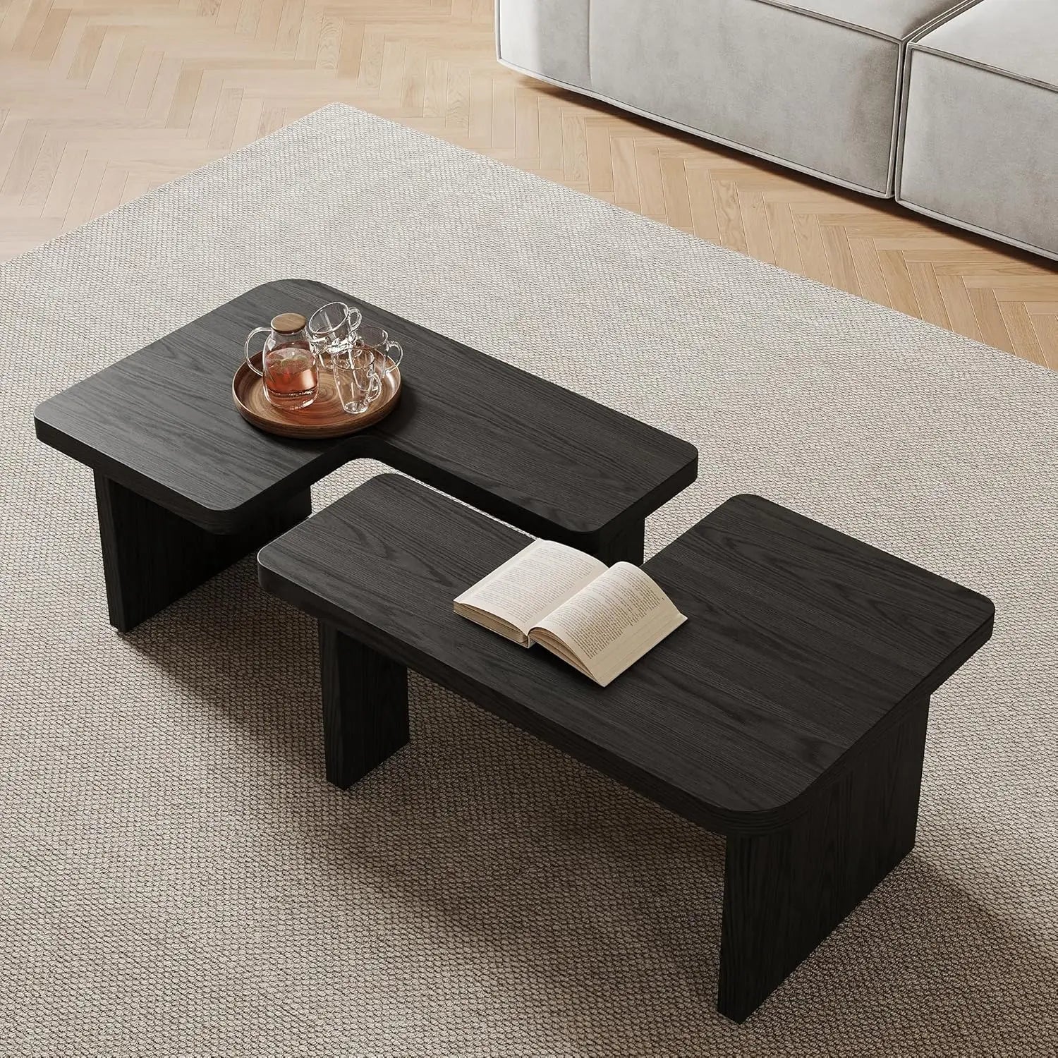 Mid-Century Nesting Coffee Table Set