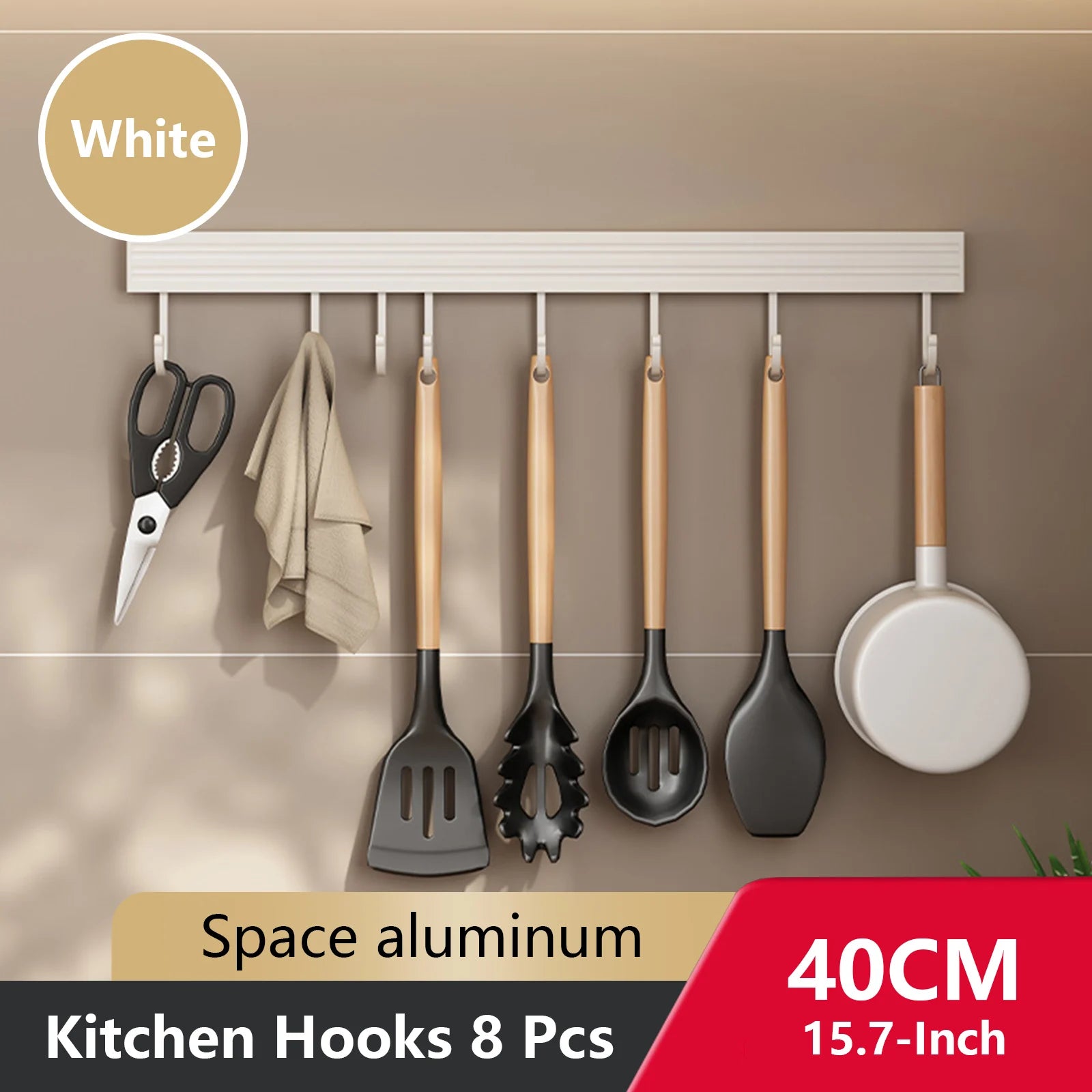 Wall Mounted Kitchen Hook Rack