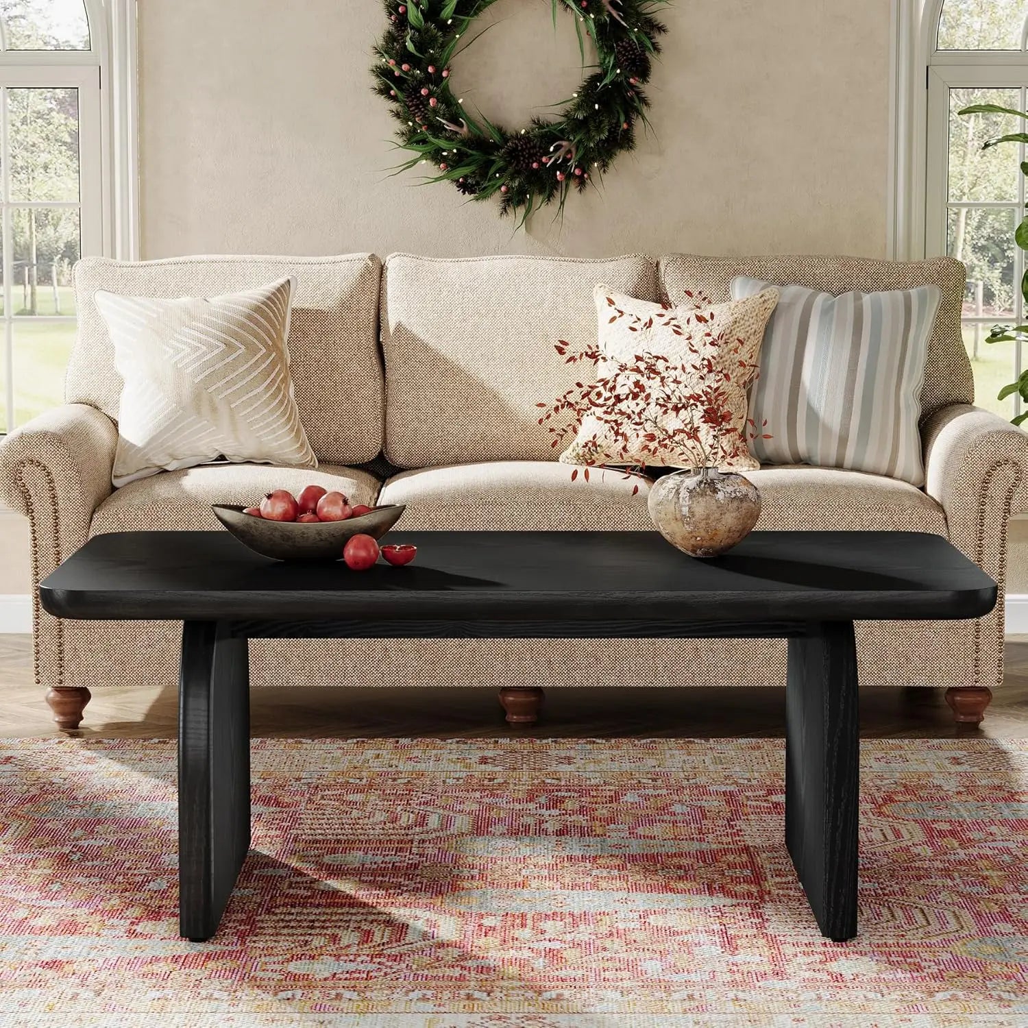 Wood Rectangular Living Room Table