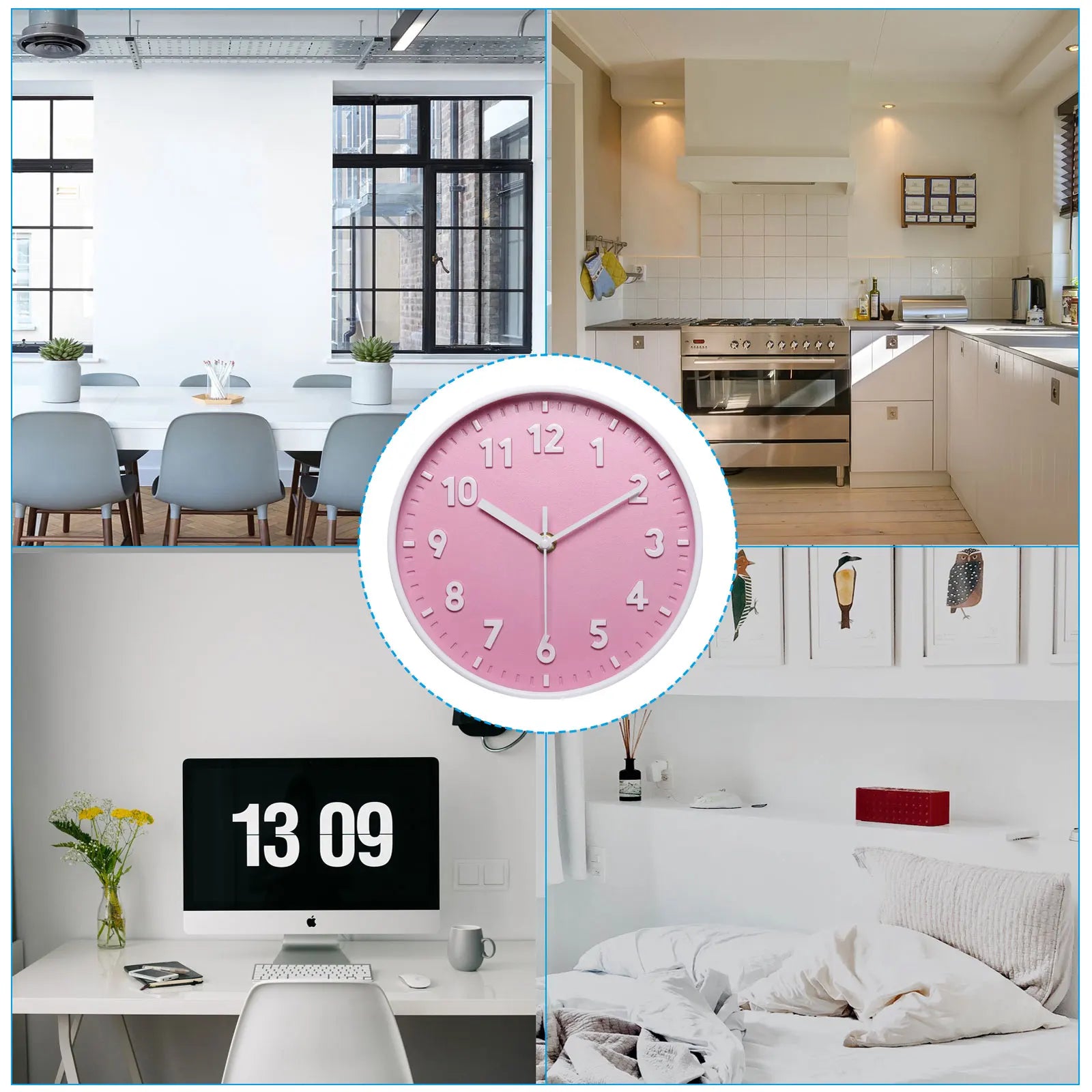 8 Inch Wall Clock 3D Number