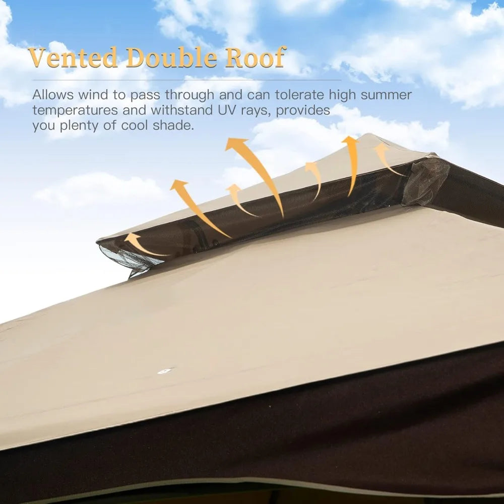 10' x 13' Outdoor Canopy with Mosquito Netting