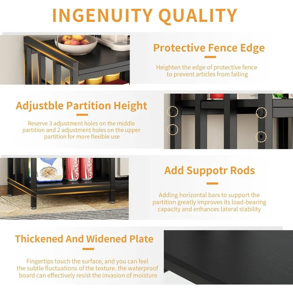 6-Tier Kitchen Bakers Rack, Utility Storage Shelf