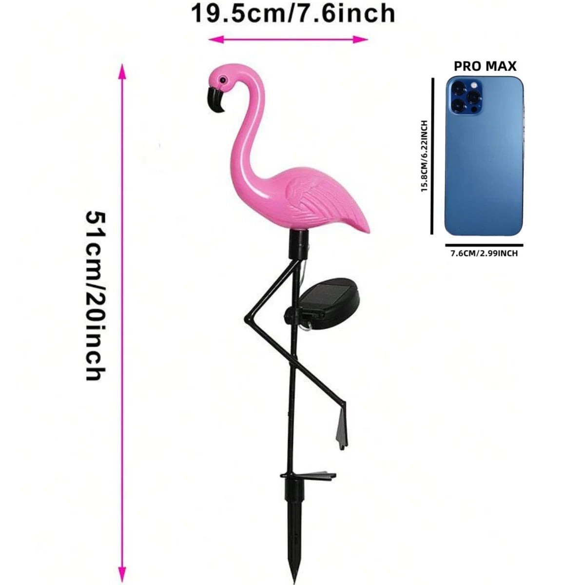 Outdoor Solar Flamingo Lights