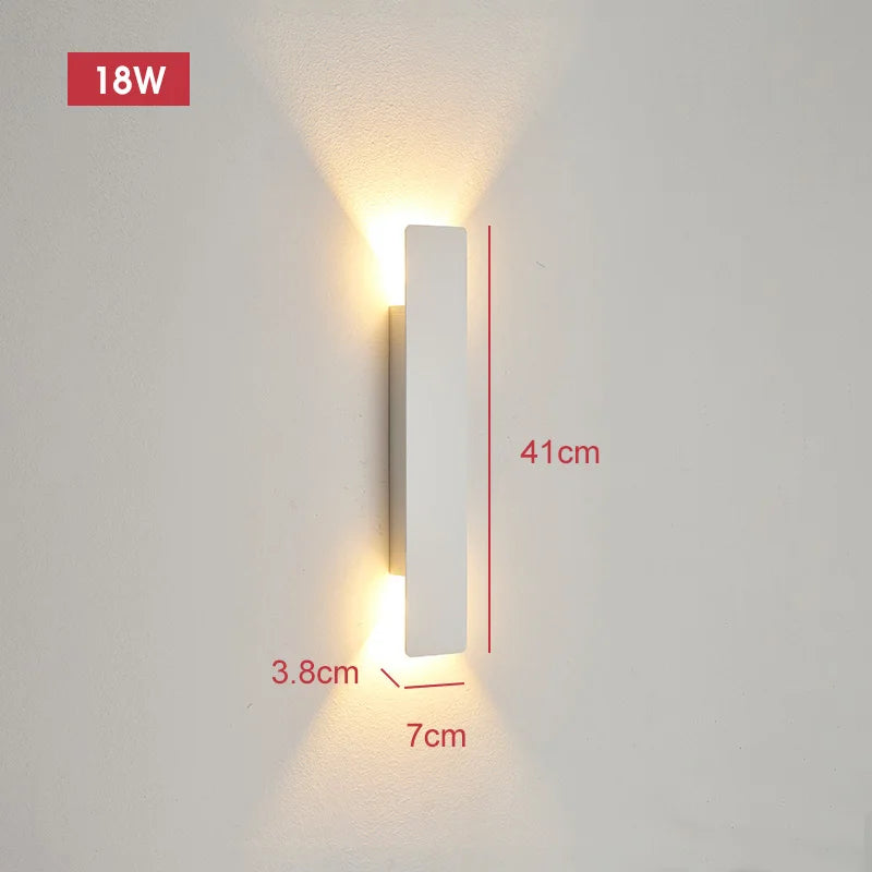 Modern Led Waterproof Outdoor Up Down Wall Lamp IP65 Aluminum 18w LED Wall Light Indoor Decorated Wall Sconce