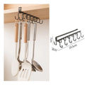 Cabinet Storage Rack Multifunctional Wardrobe Organizing Rack 6/12 Hooks Kitchen Cup Holder No Punching Storage Rack Organizer
