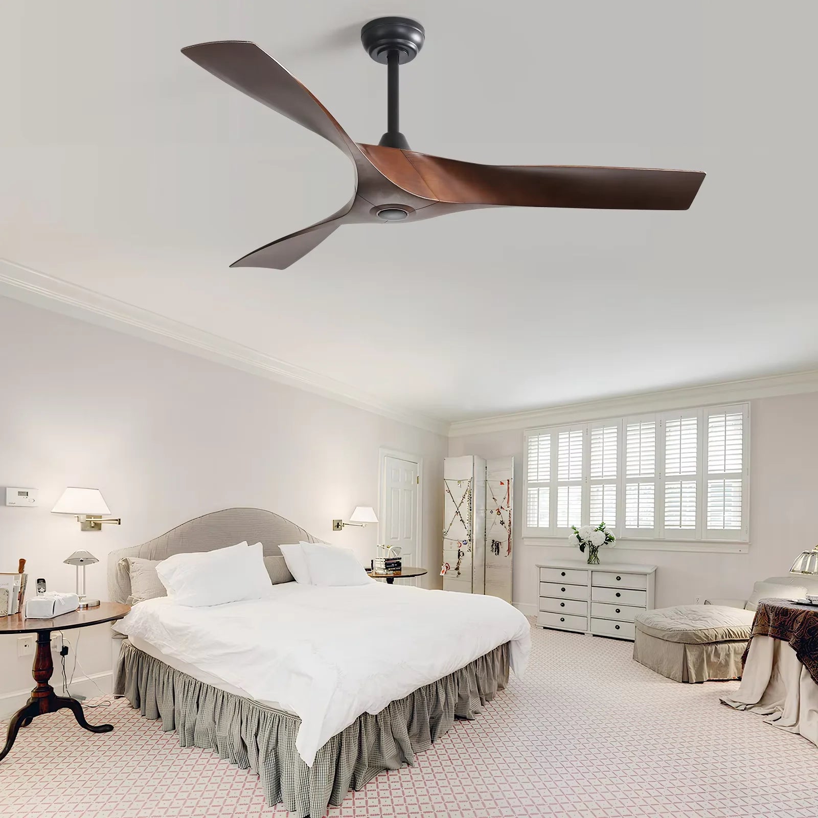Sofucor Modern 52-inch Ceiling fan  DC 6-speed high wind with remote control for rooms