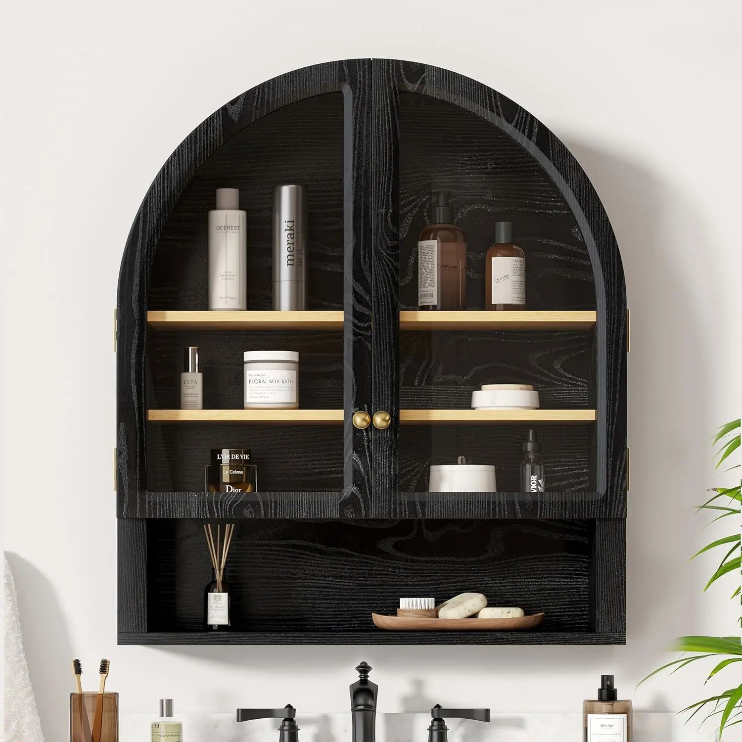 Arched Wall Cabinet, Floating Bathroom Medicine Cabinets
