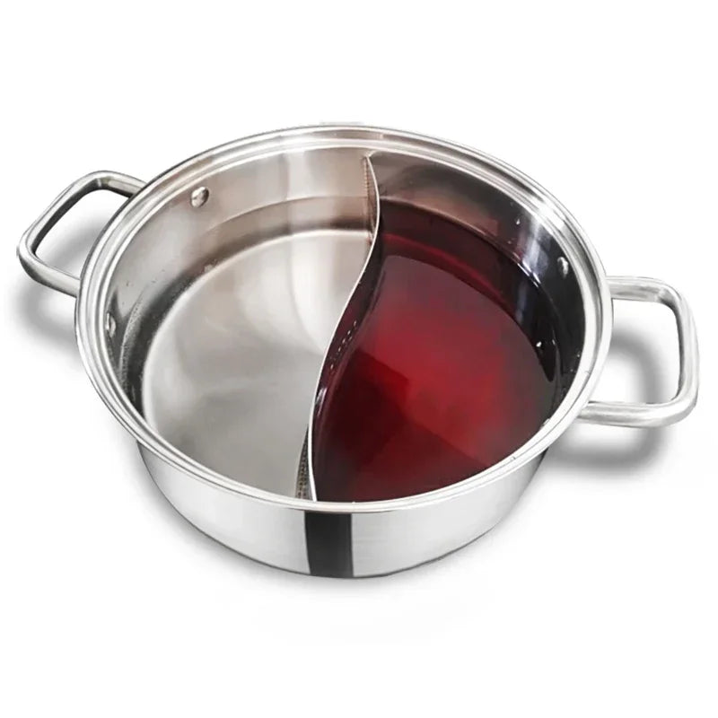 stainless steel two flavors hotpot special hot pot Cooking soup dumpling noodles