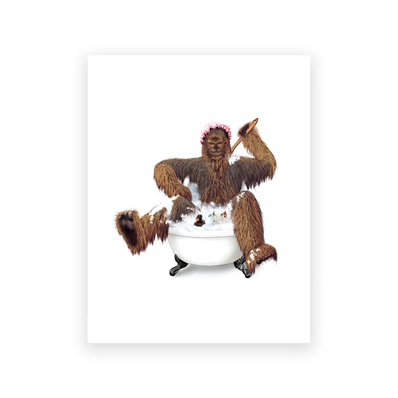 Space Wars Bathroom Print Luke Skywalker Yoda Poster Pooping Mandalorian Storm Trooper Chewbacca Canvas Painting Toilet Decor
