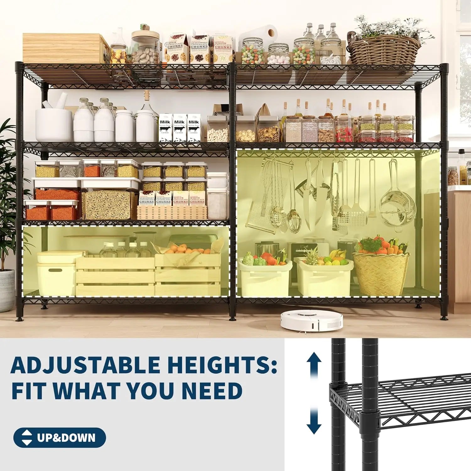 Heavy Duty Storage Shelves 4/5 Tiers Metal Shelving Unit