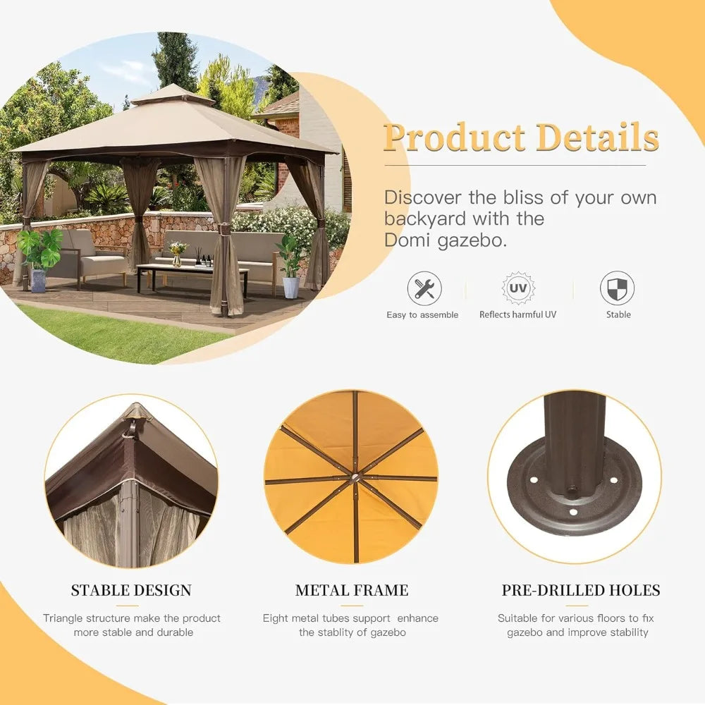 10' x 13' Outdoor Canopy with Mosquito Netting