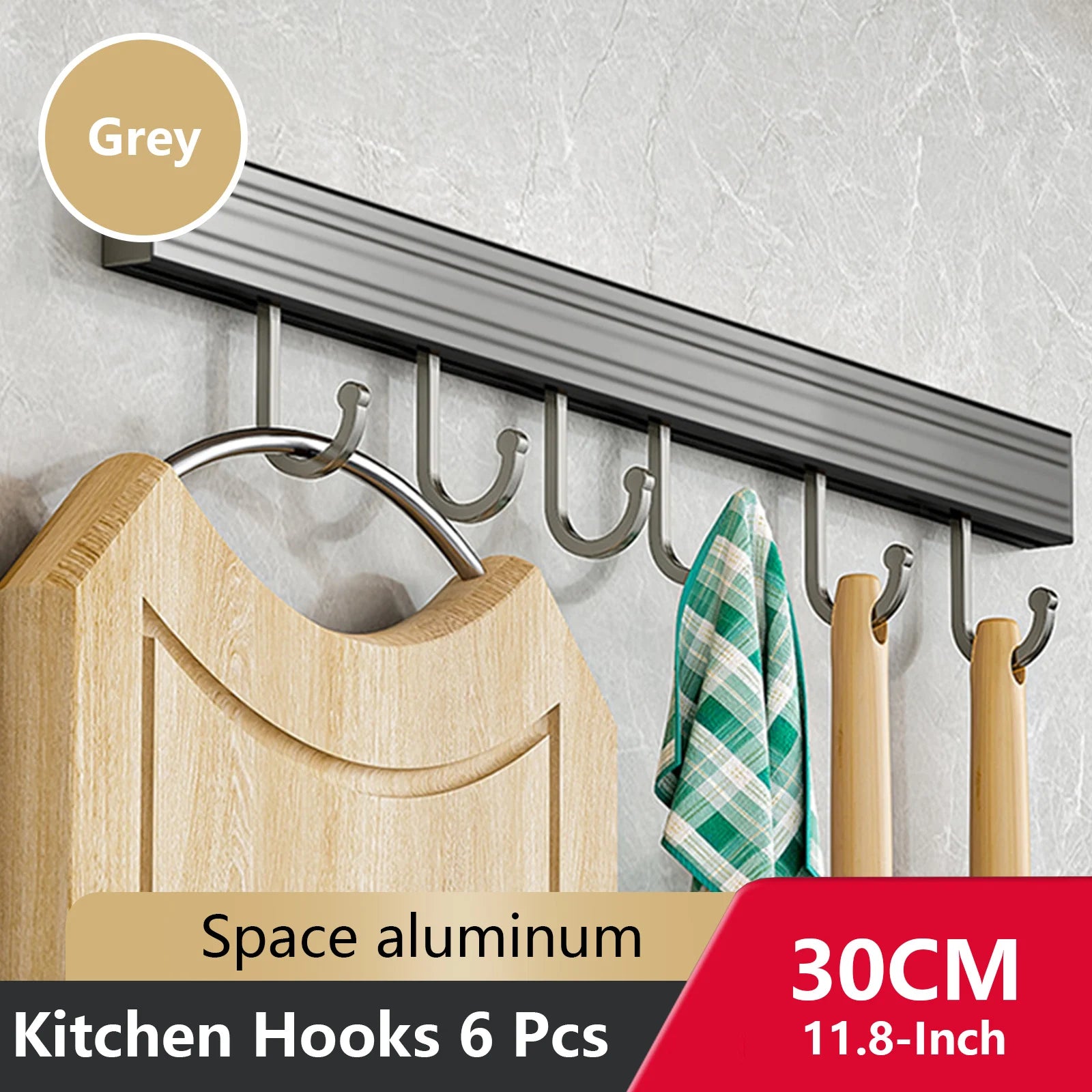Wall Mounted Kitchen Hook Rack