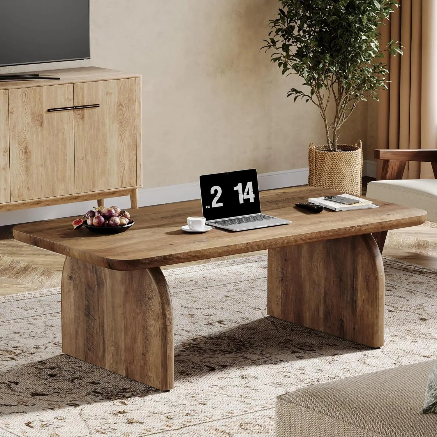 Wood Rectangular Living Room Table