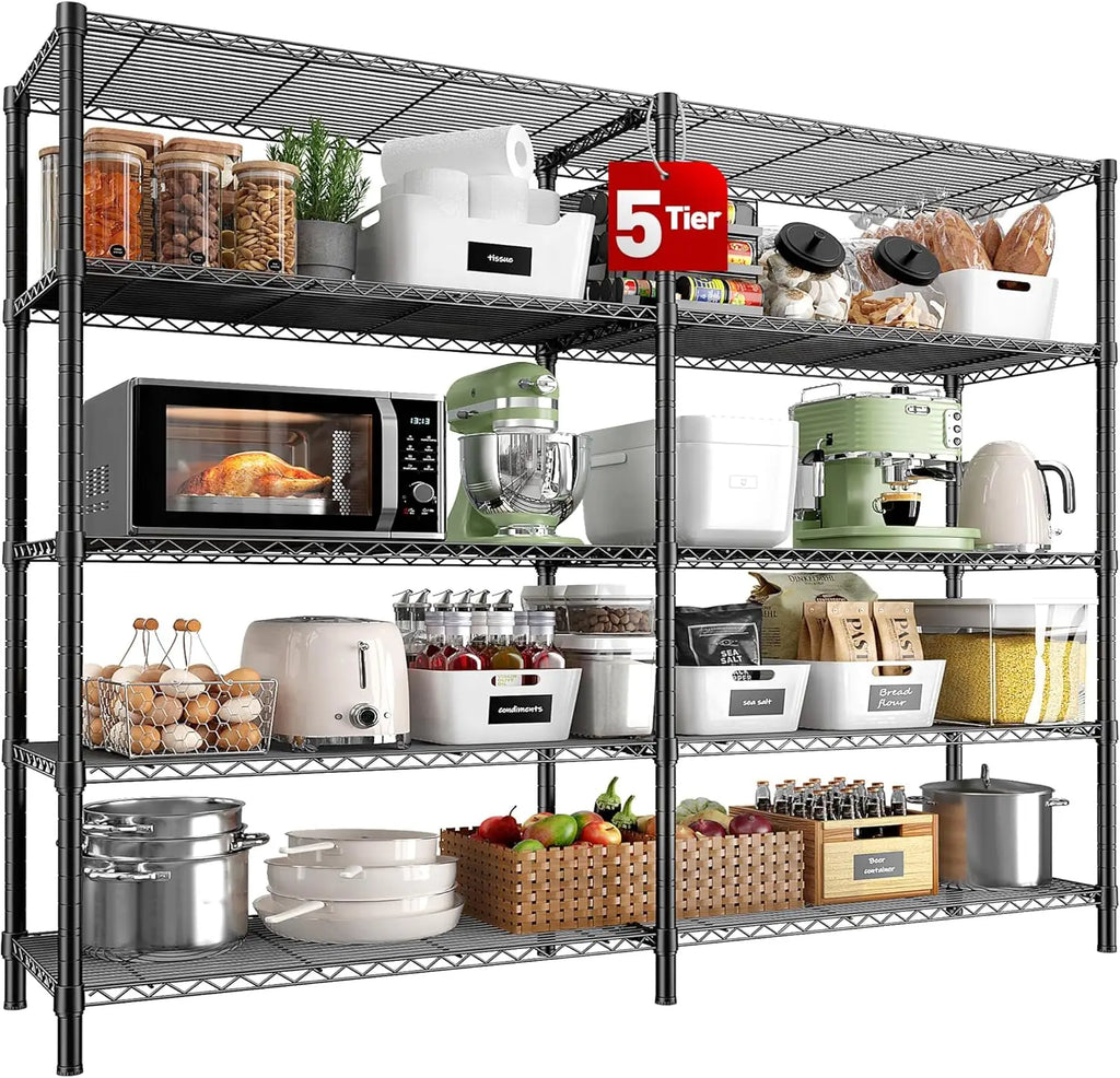 5 Tier Storage Shelves 1400LBS Wire Shelving Unit