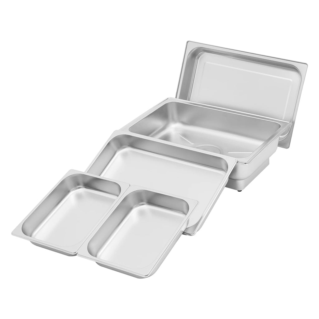 9L Electric Chafing Dish Buffet Set 1/2/3 Compartment Food Warmer with Digital Display Temperature Control