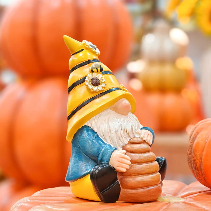 Harvest Festival Fairy Holding Honey Sculpture, Creative Festival Resin Craft, Home Decor Ornament