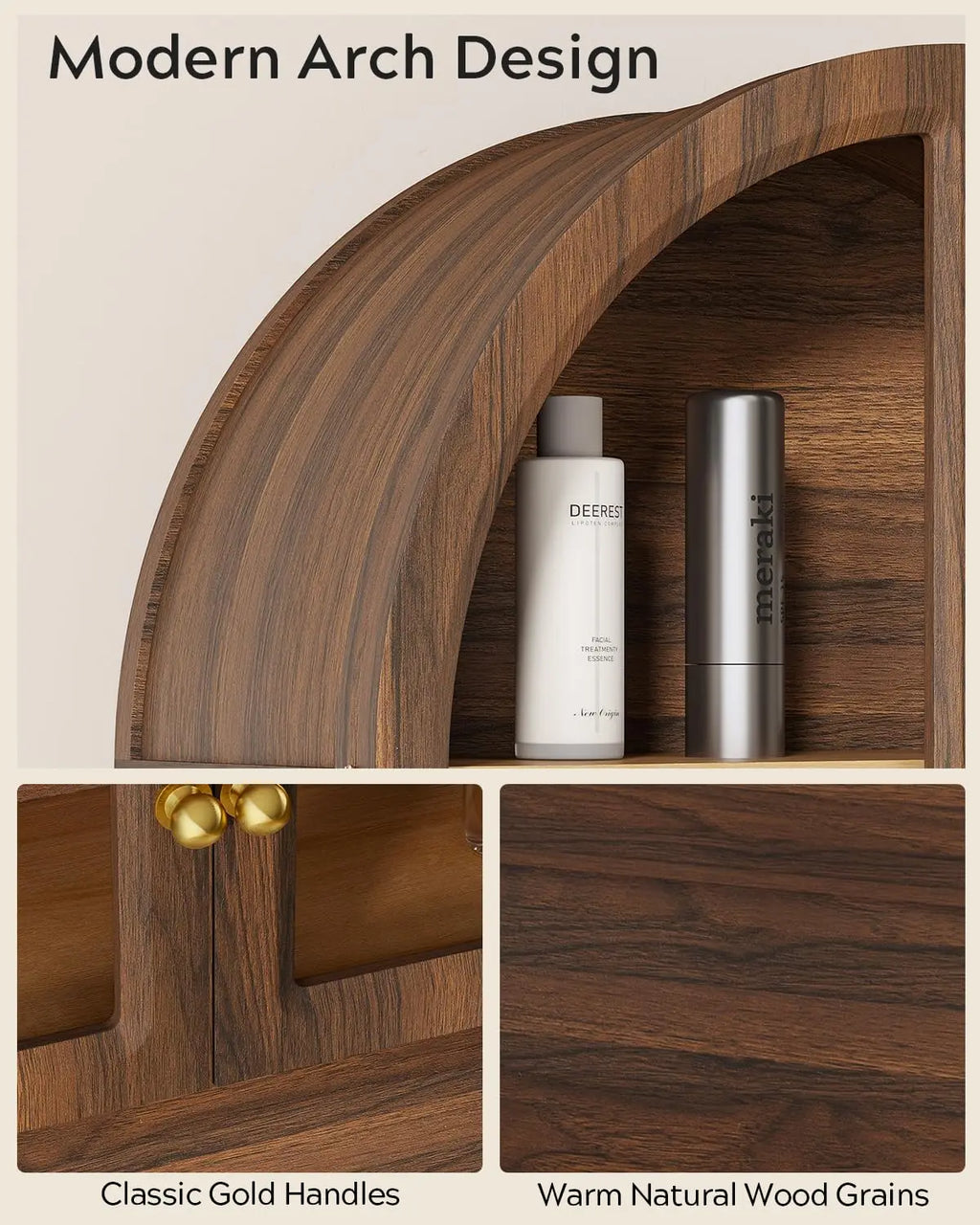 Arched Wall Cabinet, Floating Bathroom Medicine Cabinets