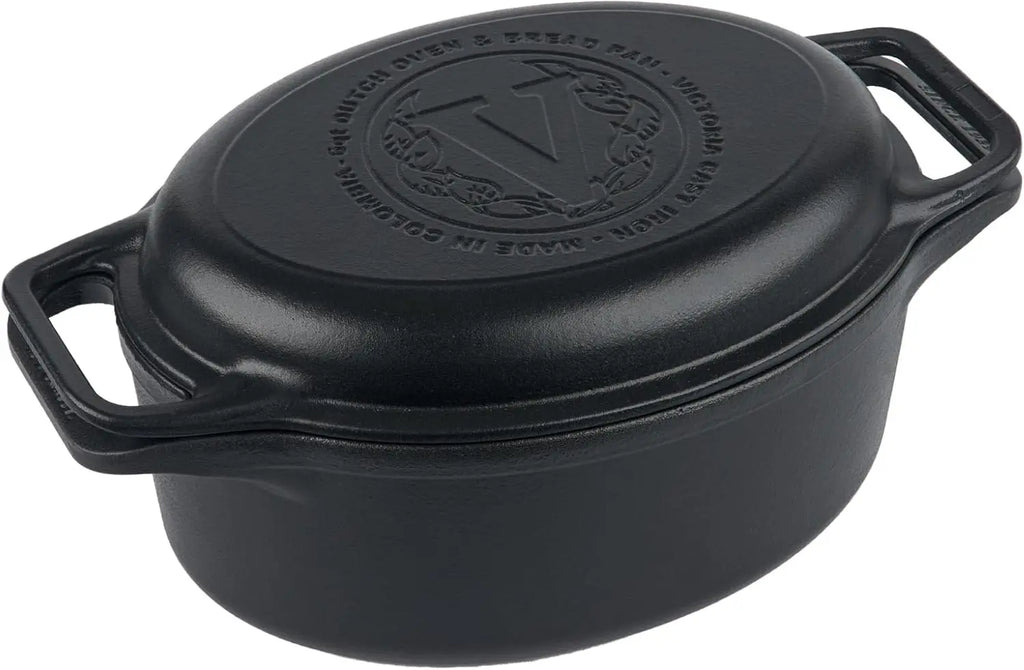 6-Quart Oval Cast Iron Dutch Oven and Skillet Set