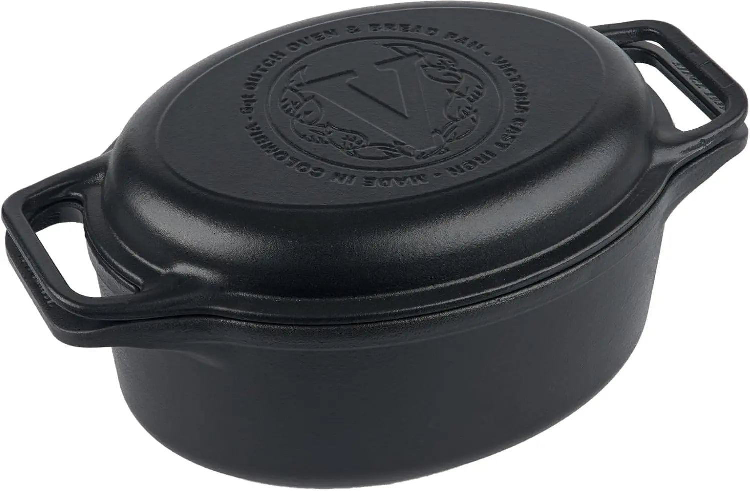 6-Quart Oval Cast Iron Dutch Oven and Skillet Set