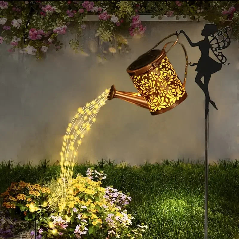Solar Fairy Watering Can Lights