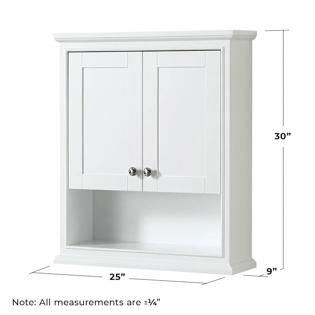 Deborah Bathroom Wall-Mounted Storage Cabinet in White