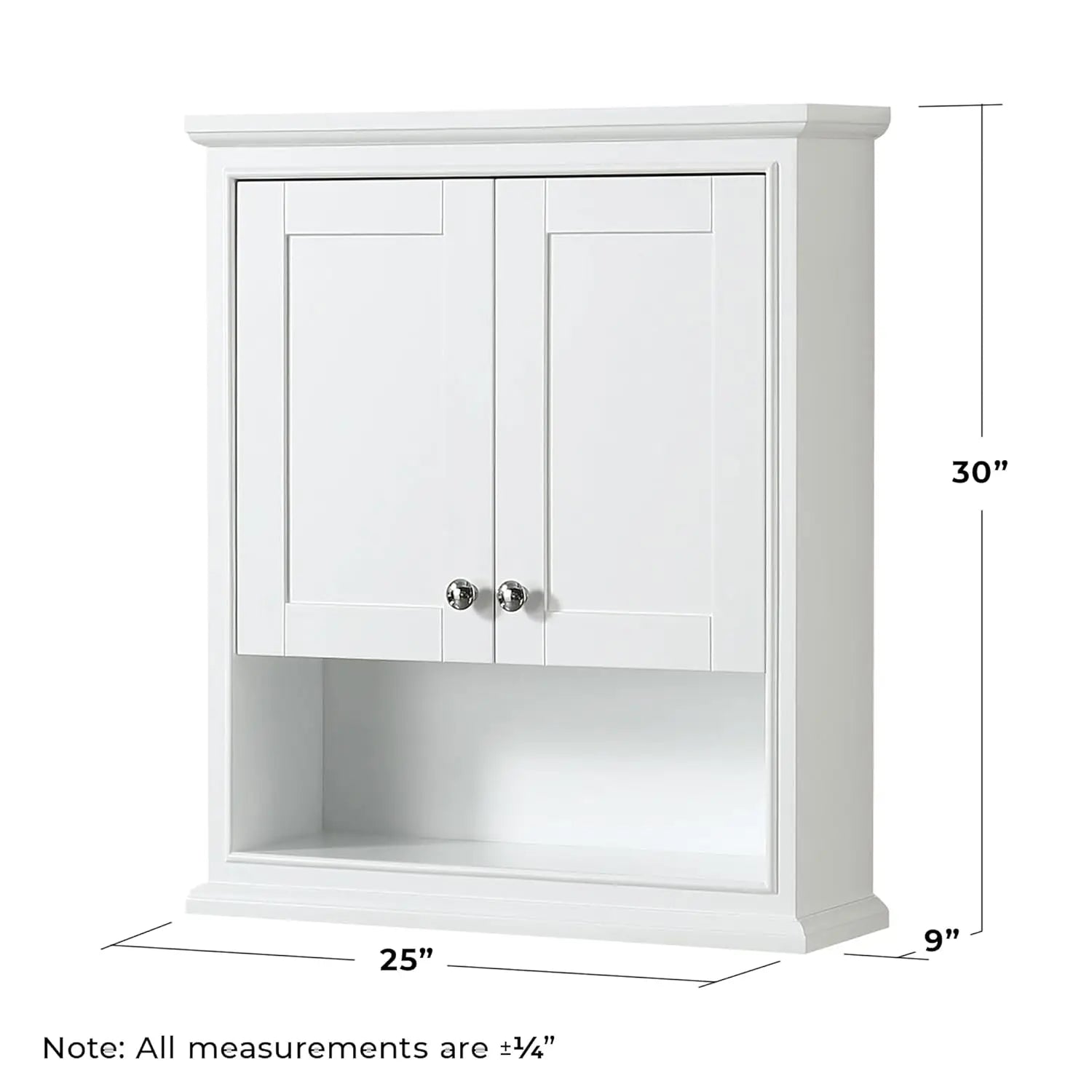 Deborah Bathroom Wall-Mounted Storage Cabinet in White
