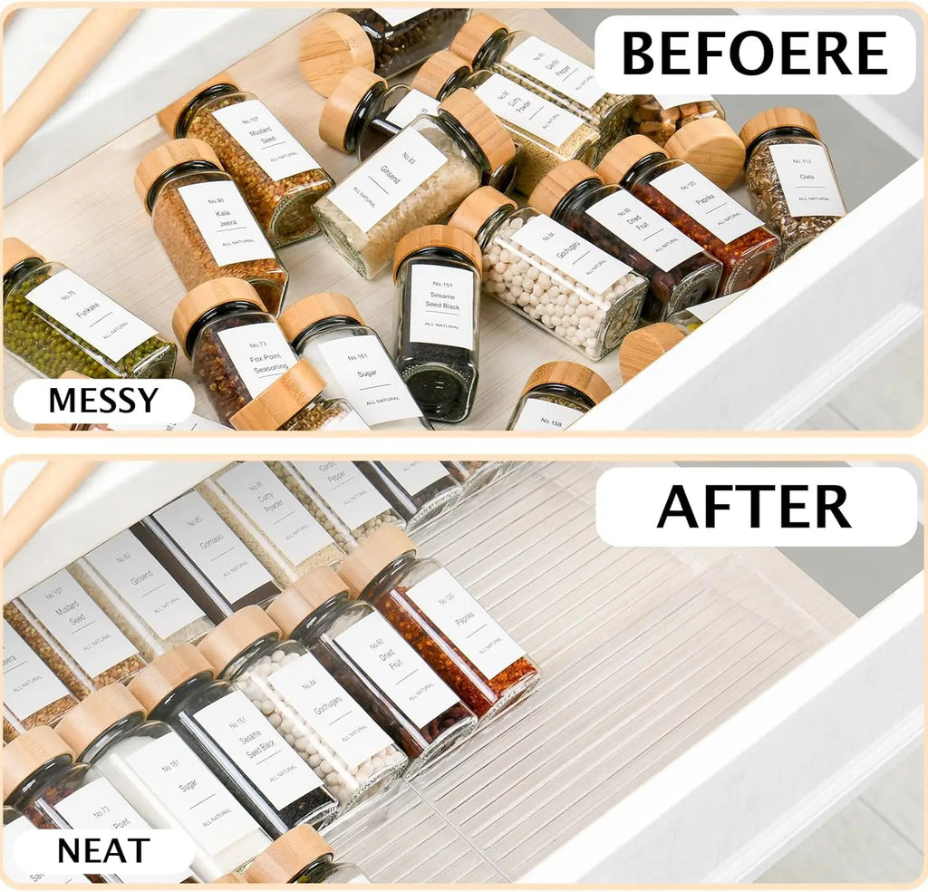 24-Piece Glass Spice Jars with Bamboo Lids