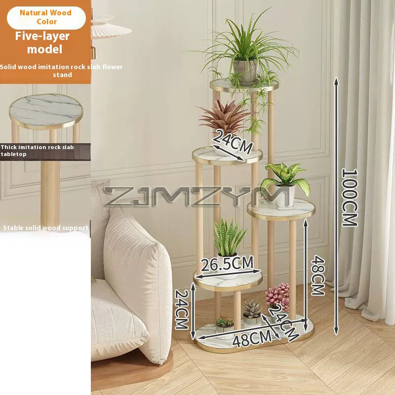 Plant Stand Stand, Wooded Storage Shelf 4/5/6 Tier Flower Shelf