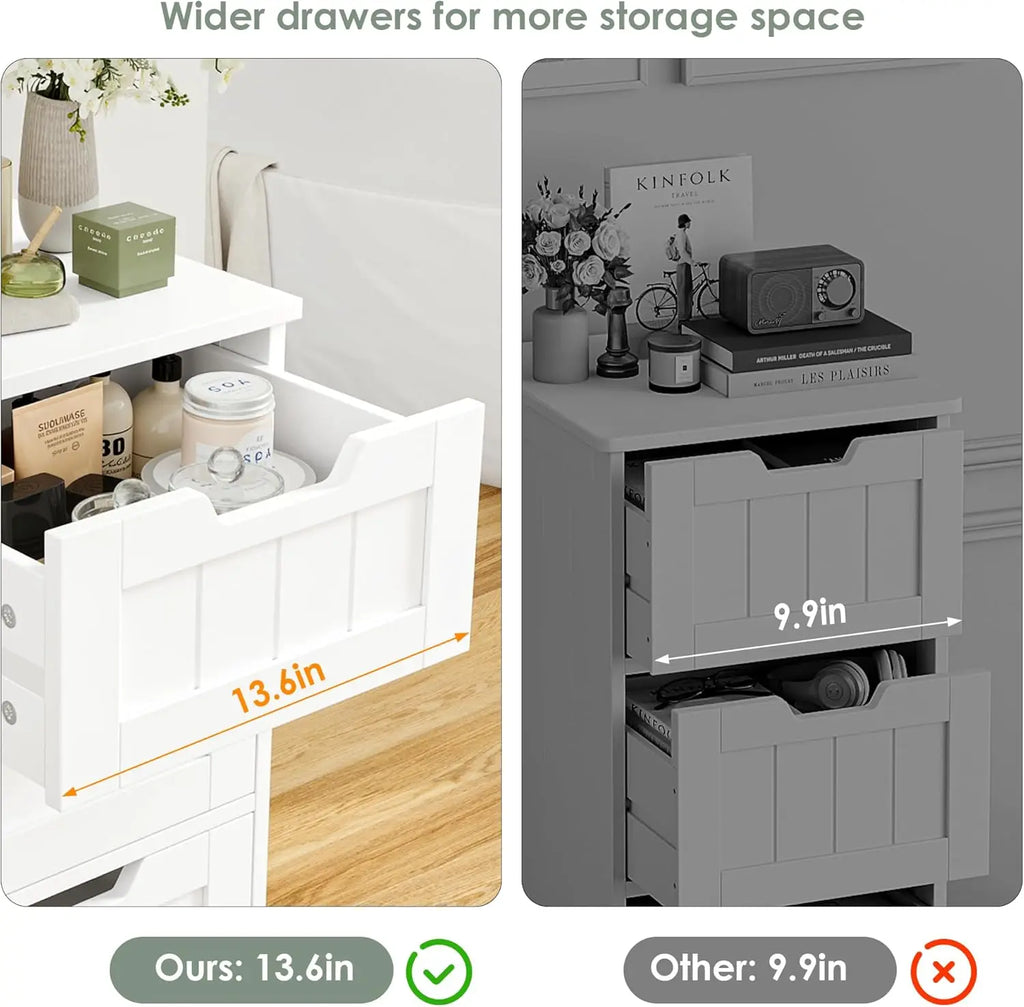 Bathroom Cabinet with 5 Drawers