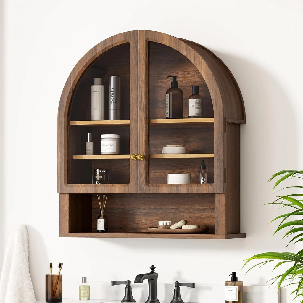 Arched Wall Cabinet, Floating Bathroom Medicine Cabinets