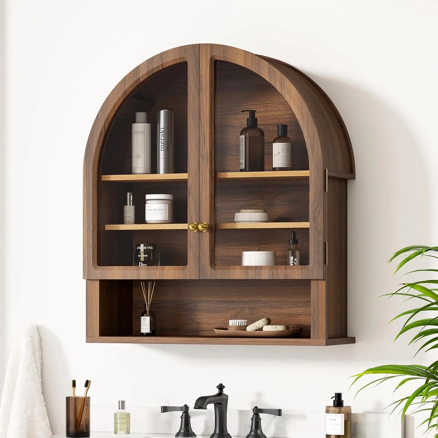 Arched Wall Cabinet, Floating Bathroom Medicine Cabinets