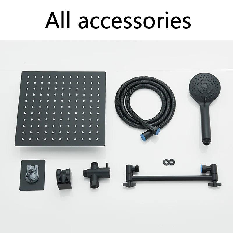 Square Stainless Steel Hand Shower And Shutter Complete Kit
