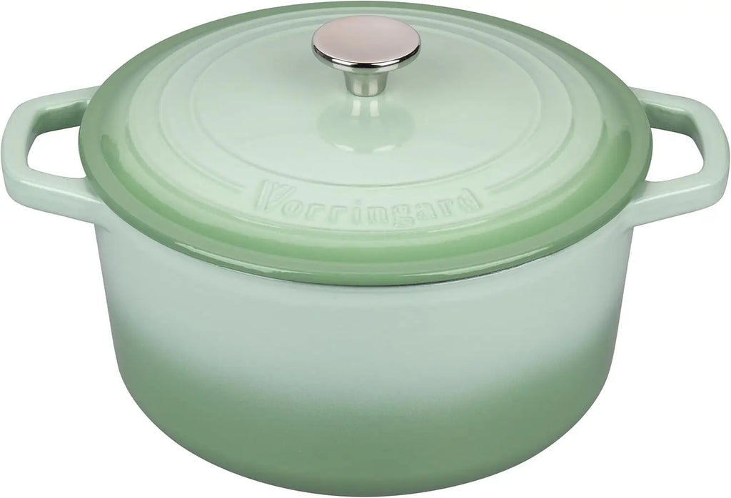 Green 6QT Enameled Cast Iron Dutch Oven with Lid, Bread Baking Pot and Sourdough Supplies Set