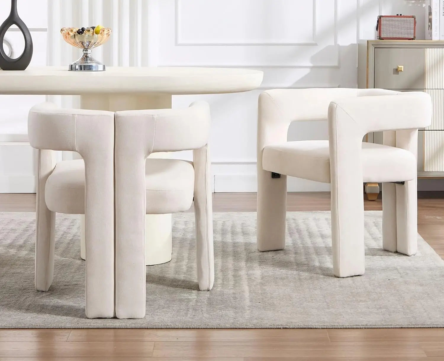 Modern Barrel Dining Chairs Set of 2