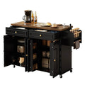 60" Mobile Kitchen Islands Rolling Trolley