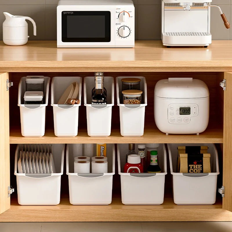Curved Plastic Storage Bins Set