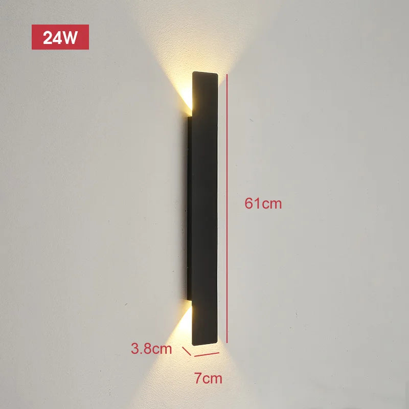 Modern Led Waterproof Outdoor Up Down Wall Lamp IP65 Aluminum 18w LED Wall Light Indoor Decorated Wall Sconce